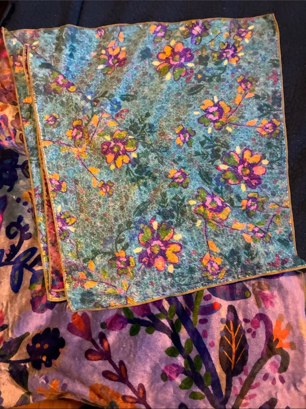 Natural Life features a vibrant Border Folk Garden floral pattern